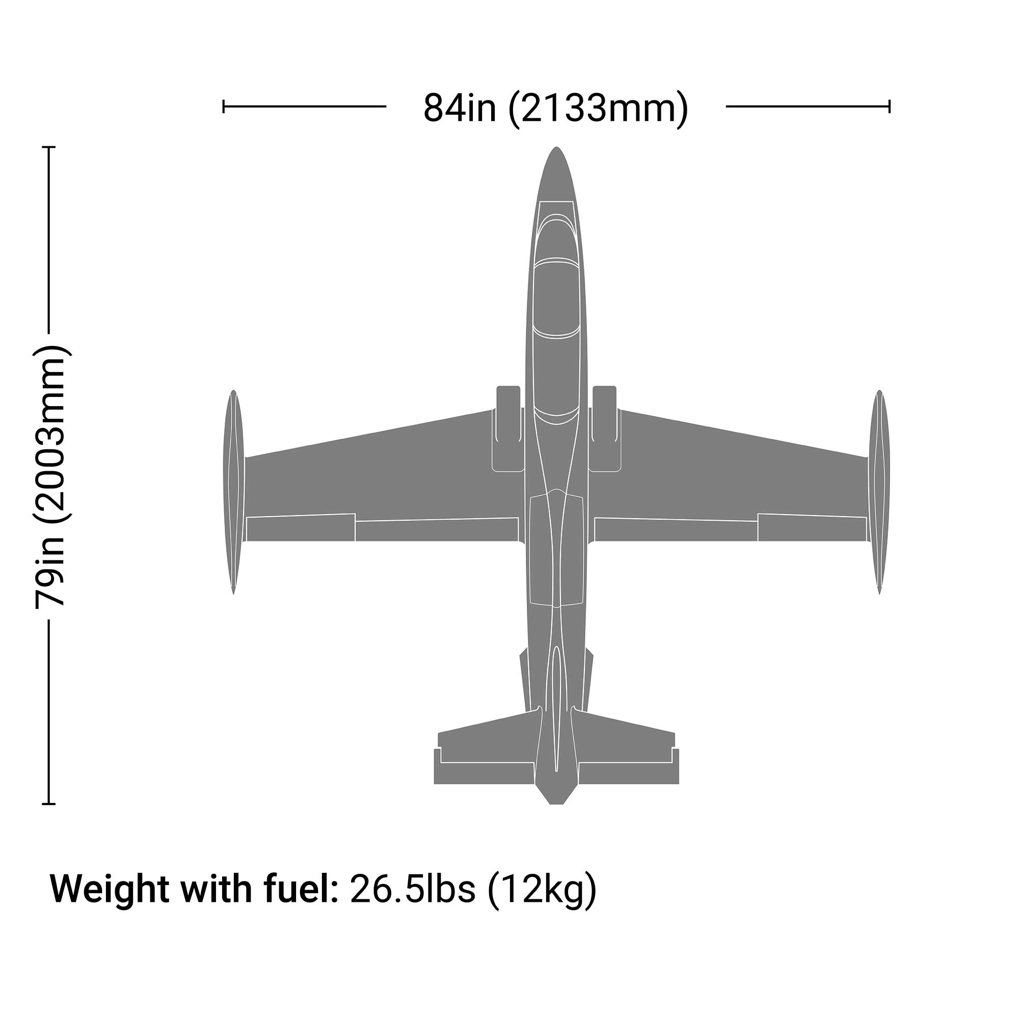 Aermacchi MB-339 60-86N Scale Military Turbine Jet ARF, 84" with KingTech K-86G4+ Turbine Combo